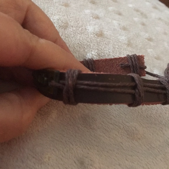 Brown Faith Leather Bracelet - Picture 3 of 3